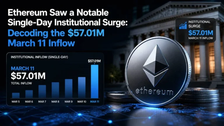 Ethereum Saw a Notable Single-Day Institutional Surge Decoding the $57.01M March 11 Inflow