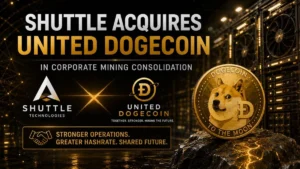 Shuttle Acquires United Dogecoin in Corporate Mining Consolidation Scaling Scrypt Hash Power