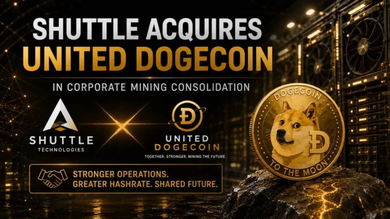 Shuttle Acquires United Dogecoin in Corporate Mining Consolidation Scaling Scrypt Hash Power