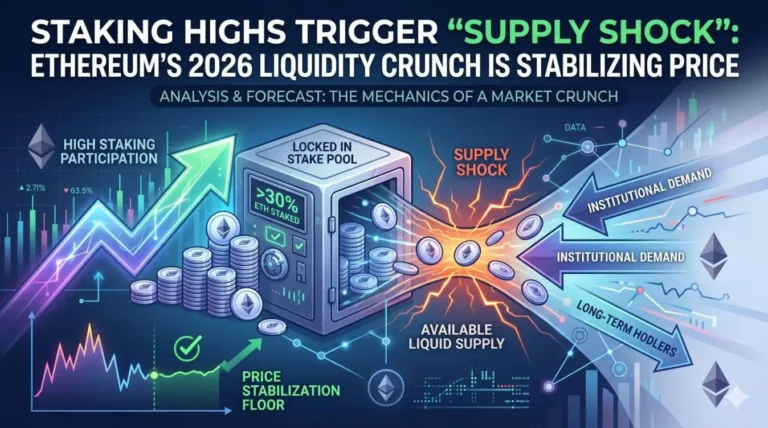 Staking Highs Trigger Supply Shock Why Ethereum’s 2026 Liquidity Crunch is Stabilizing Price